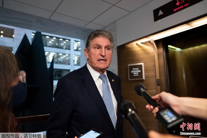 資料圖：美國民主黨籍參議員曼欽。