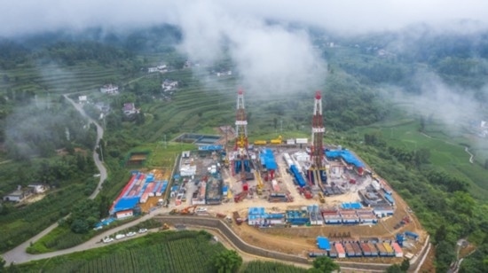 江漢油田涪陵頁巖氣田。涪陵頁巖氣公司供圖