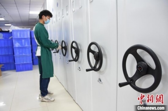 圖為鄭州大學(xué)人骨考古實(shí)驗(yàn)室內(nèi)的骨骼標(biāo)本庫(kù)。王宇 攝