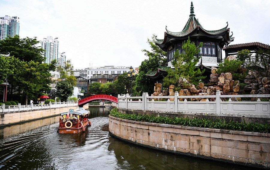 2022年7月19日拍攝的廣州永慶坊一角。新華社記者 鄧華 攝