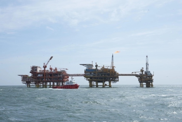 墾利6-1油田海上施工現(xiàn)場。受訪者供圖