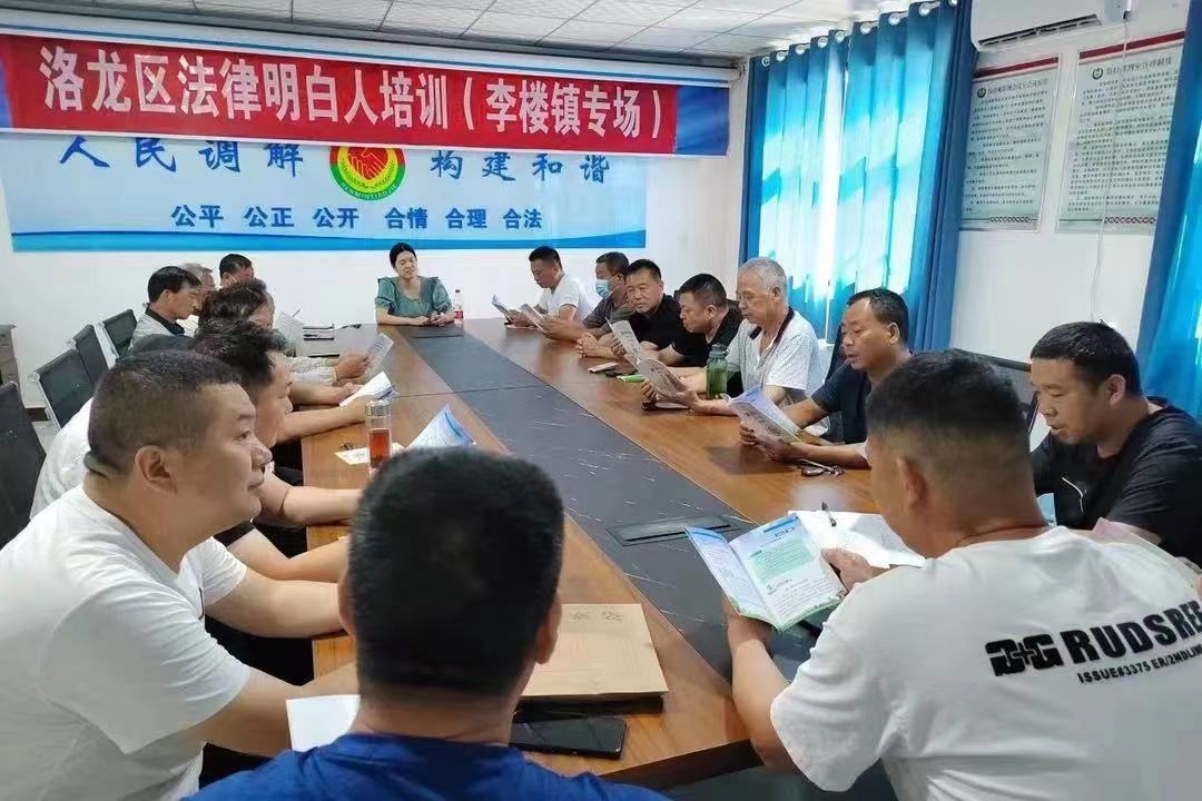 河南省洛陽市洛龍區(qū)李樓司法所開展《民法典》專題普法講座暨“法律明白人”培訓(xùn)。河南省司法廳供圖
