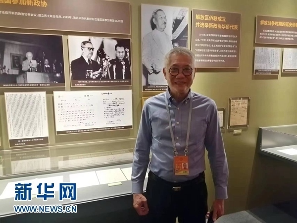 印尼廣東社團聯(lián)合總會總主席張錦泉。新華網(wǎng)記者 侯強 攝