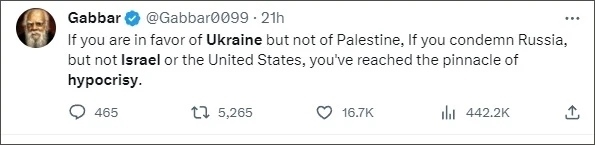 巴以爆發(fā)新沖突后，他再指西方“雙標(biāo)”