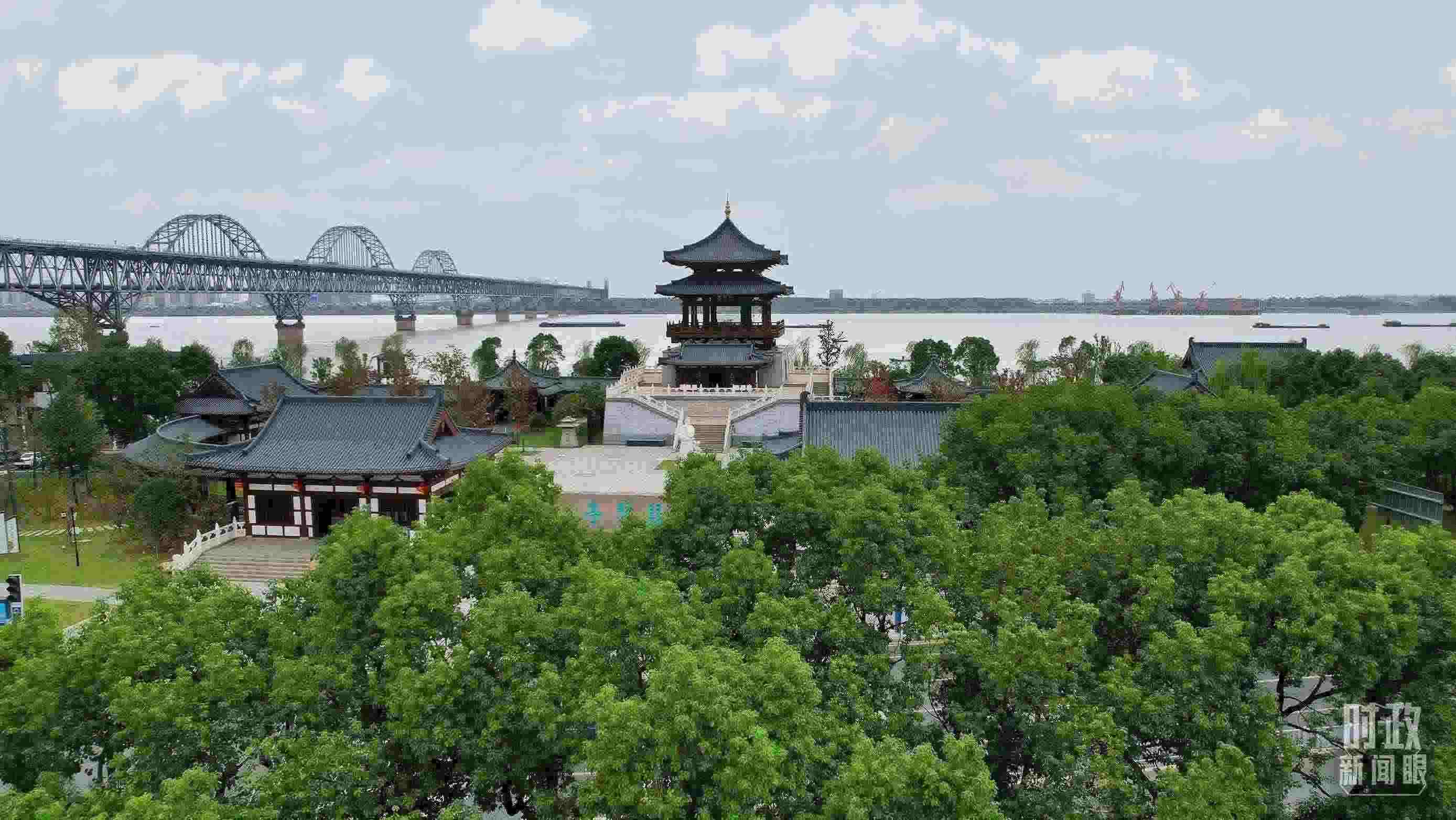 △長江國家文化公園九江城區(qū)段。（總臺記者劉陽拍攝）