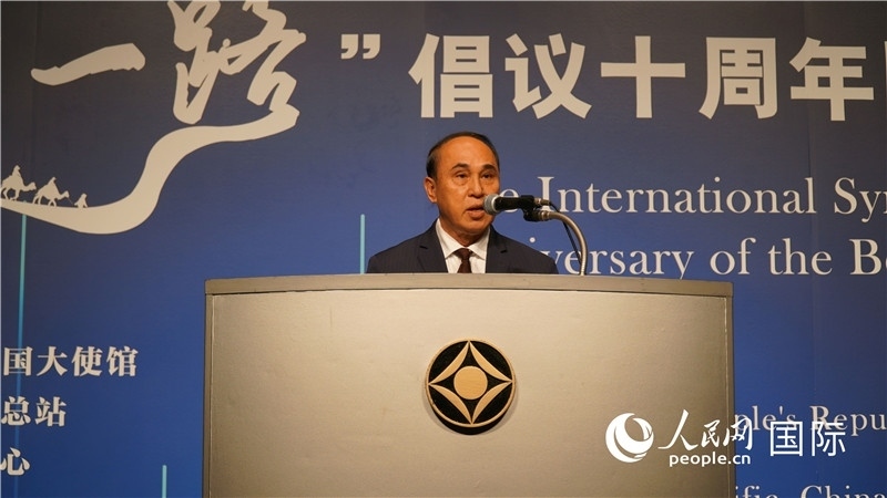 柬埔寨駐日大使圖伊瑞發(fā)言。人民網(wǎng) 蔣曉辰攝