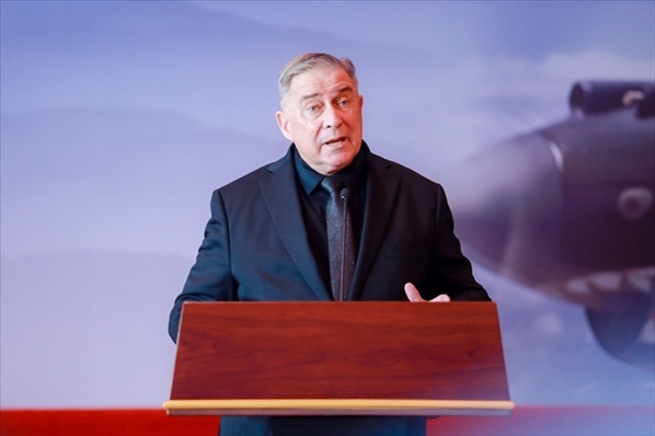 2023年10月30日，美中航空遺產基金會主席杰弗里·格林在中國人民抗日戰(zhàn)爭紀念館的活動中發(fā)表講話。中國人民對外友好協(xié)會供圖