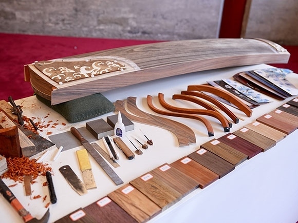 蘭考古箏制作展示。中央音樂學(xué)院供圖