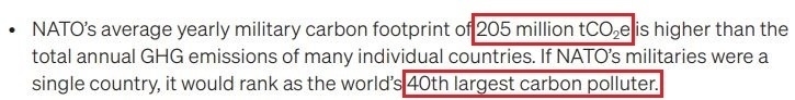 看看北約的“碳足跡”，就知道西方的氣候承諾有多扯
