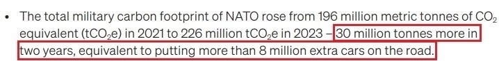 看看北約的“碳足跡”，就知道西方的氣候承諾有多扯