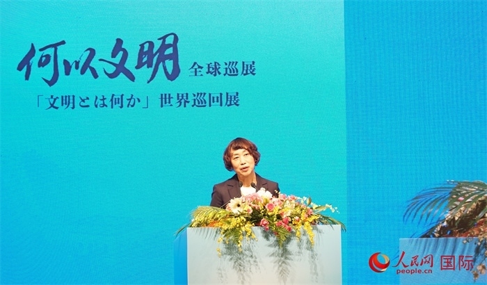 中央廣播電視總臺副臺長邢博致辭。人民網(wǎng) 蔣曉辰攝