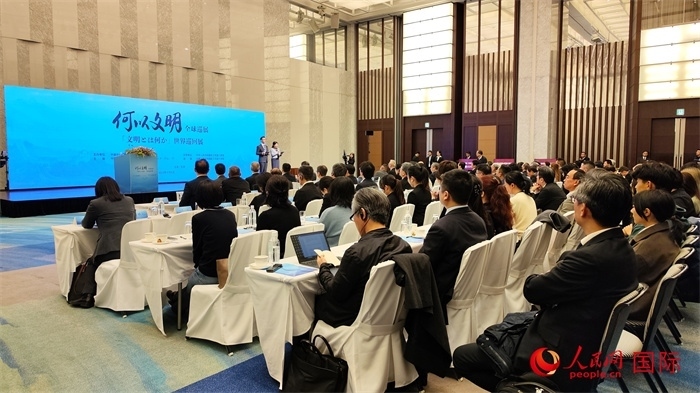 “何以文明”全球巡展?日本特展啟動儀式現(xiàn)場。人民網(wǎng) 蔣曉辰攝