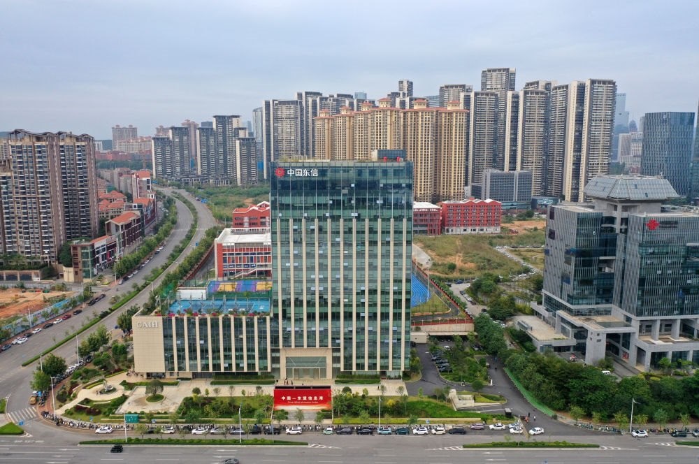 中國—東盟信息港（無人機照片）。