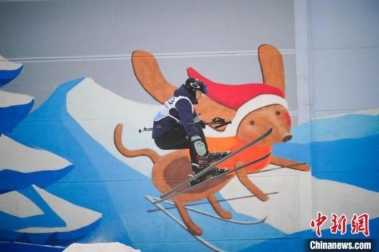 12月22日，云南省第一屆冬季運(yùn)動(dòng)會(huì)在昆明開(kāi)幕。圖為選手在公開(kāi)組男子自由式滑雪雪上技巧比賽中。中新社記者 劉冉陽(yáng) 攝