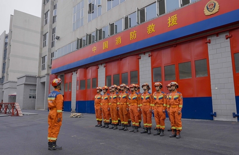 集結列隊。受訪者供圖