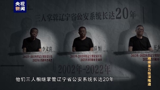 △李文喜、薛恒、王大偉在2021至2022年間先后落馬。