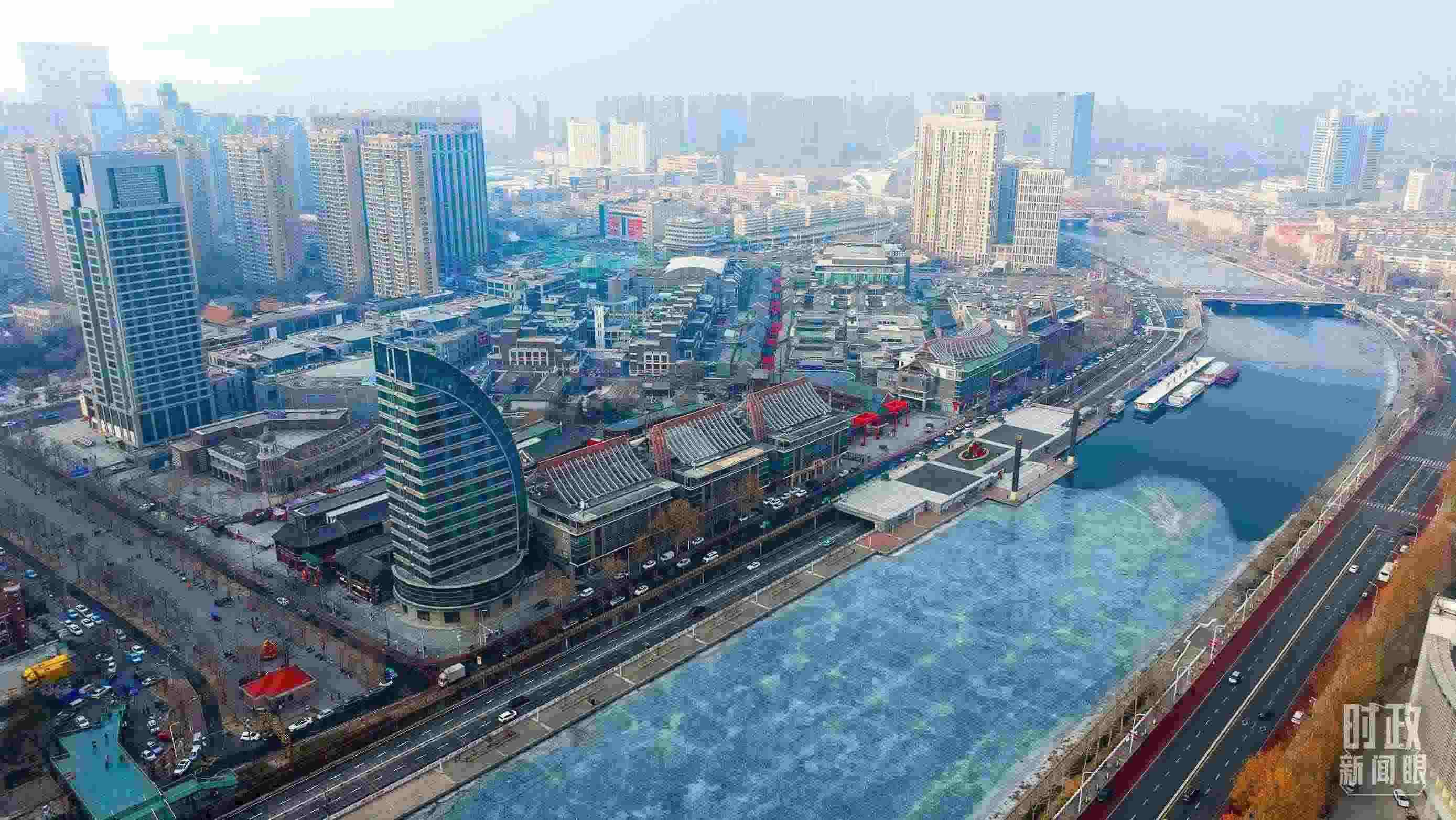 △天津航拍。（總臺(tái)記者劉功河拍攝）