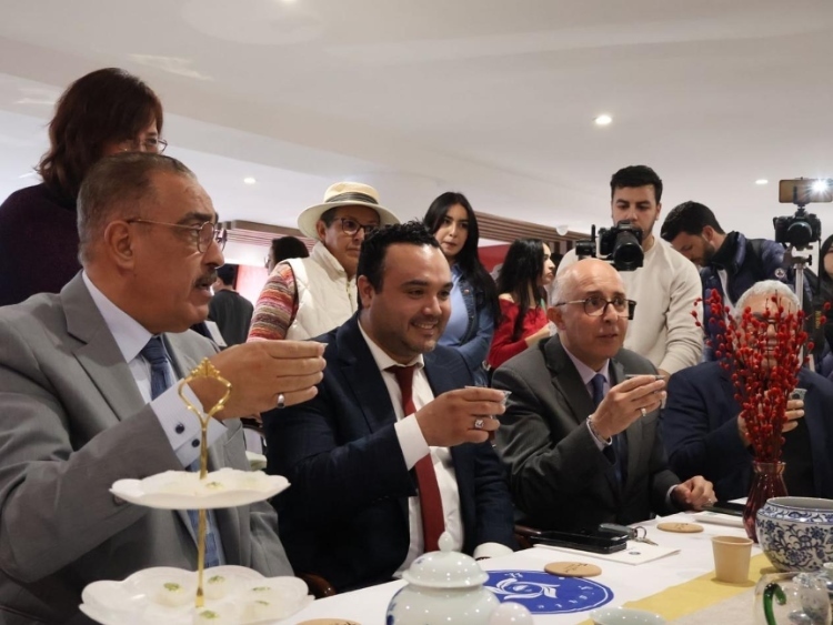 觀眾興致勃勃地體驗(yàn)茶藝。陳芷珊攝