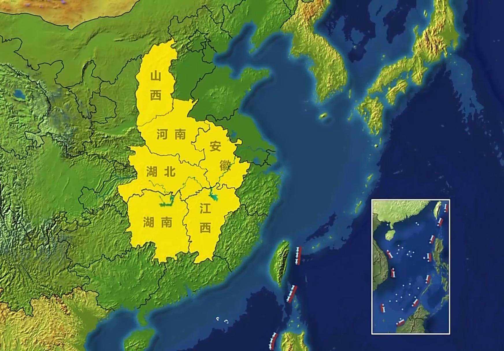 △中部地區(qū)包括晉皖贛豫鄂湘6省。