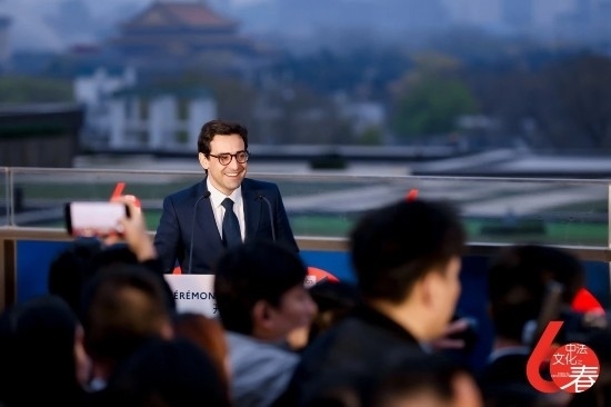 4月1日，法國外長塞茹爾內(nèi)出席第18屆“中法文化之春”藝術(shù)節(jié)開幕式。圖片來源：法國駐華大使館