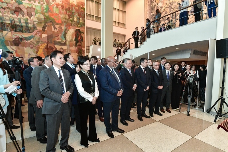 圖為“遇鑒漢字，和合共生”漢字展活動(dòng)現(xiàn)場(chǎng)。（主辦方供圖）