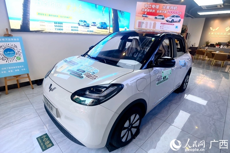 五菱汽車推出置換補貼。人民網(wǎng)記者 陳燕攝
