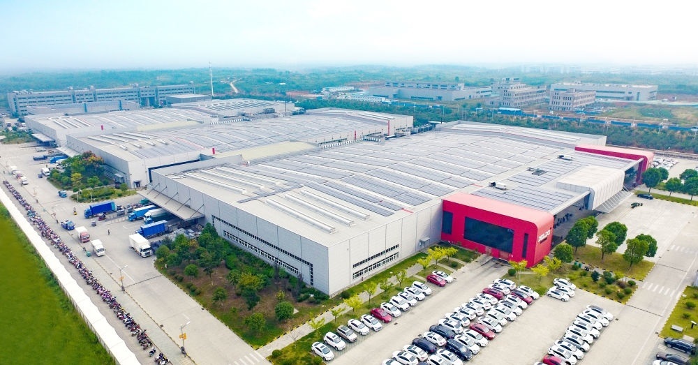 圖為德力西電氣蕪湖工廠（無人機(jī)照片）。（德力西集團(tuán)供圖）