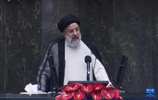 據(jù)伊朗邁赫爾通訊社20日報道，伊朗總統(tǒng)萊希在直升機事故中遇難。這是2021年8月5日拍攝的易卜拉欣·萊希的資料照片。 新華社發(fā)（賈瓦德攝）