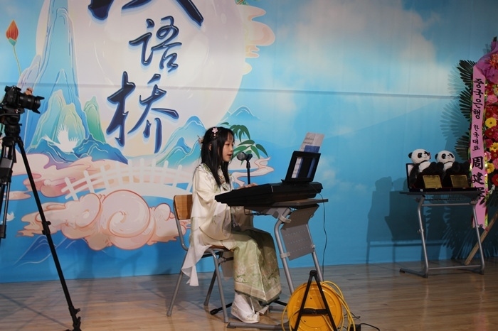 參賽選手在比賽中進(jìn)行中華才藝展示。