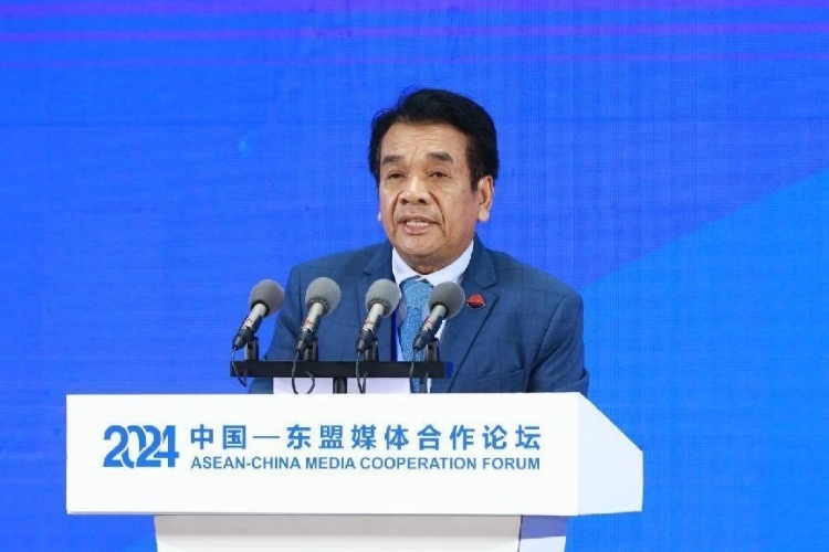 韓桑阿致辭。中國外文局供圖