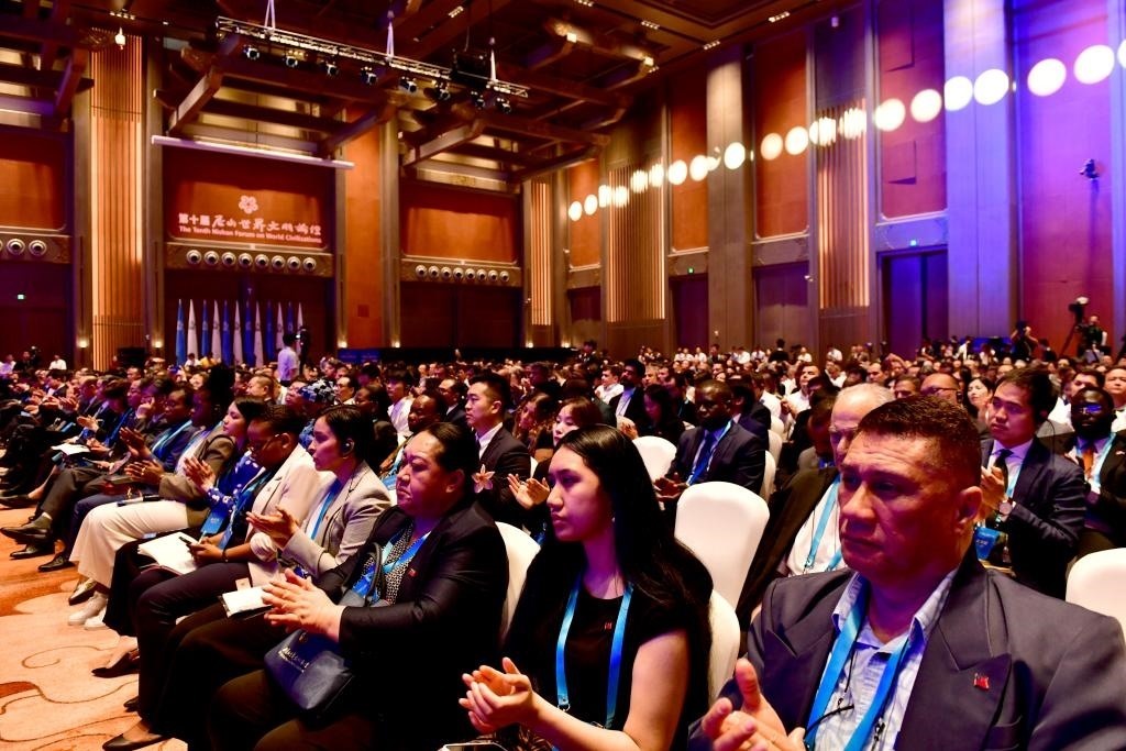 與會嘉賓出席第十屆尼山世界文明論壇。新華社記者 郭緒雷 攝