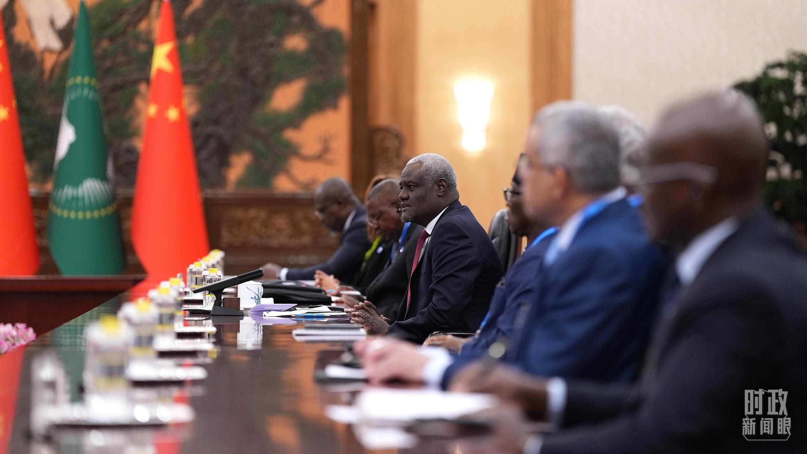  △正在參加會(huì)晤的非盟委員會(huì)主席。（總臺(tái)央視記者彭漢明拍攝）