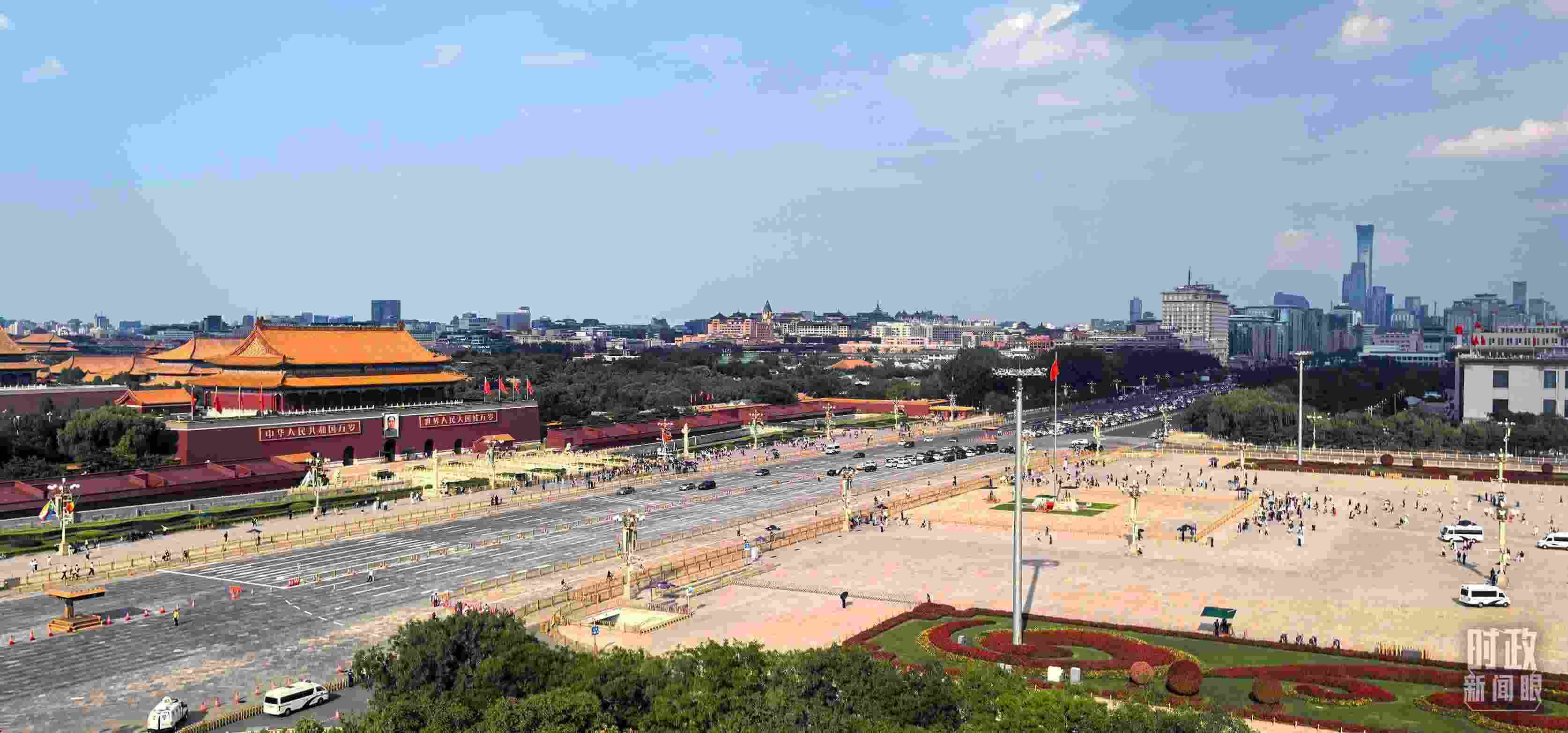 9月6日的天安門廣場。（總臺央視記者王子杭拍攝）