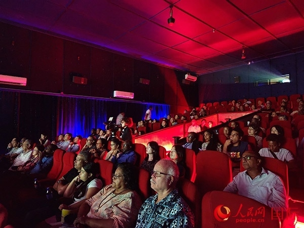 塞舌爾首屆中國電影節(jié)開幕式現(xiàn)場(chǎng)。人民網(wǎng)記者 黃煒鑫攝