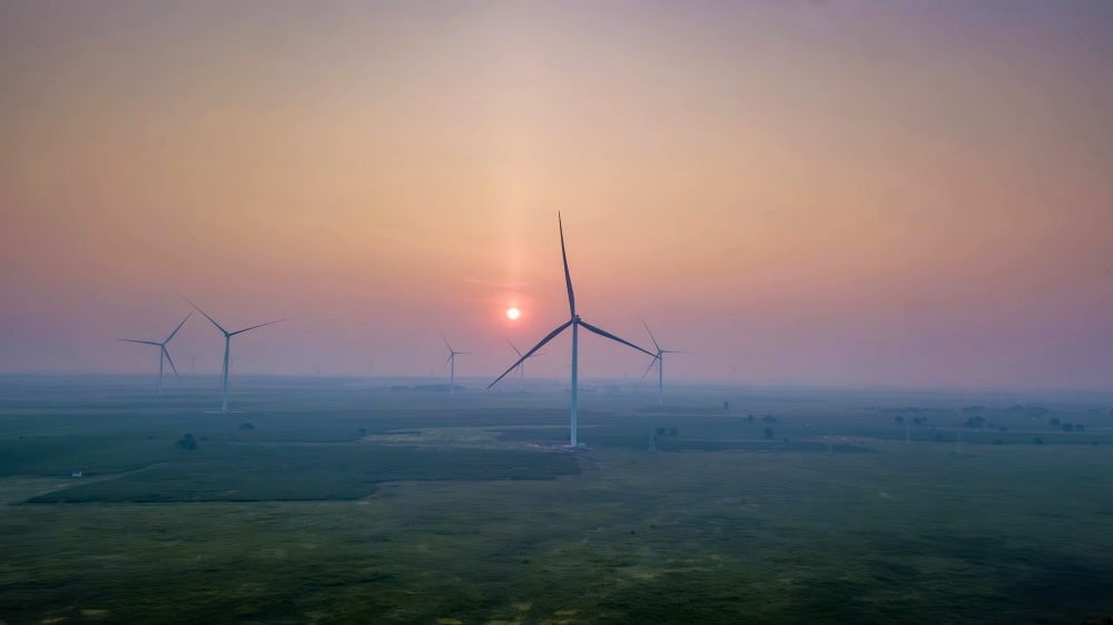 內(nèi)蒙古通遼市238萬(wàn)千瓦風(fēng)電基地。（受訪(fǎng)者供圖）
