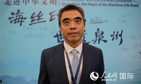 泉州市人民政府副市長姚飛接受人民網(wǎng)采訪。人民網(wǎng) 王婧攝