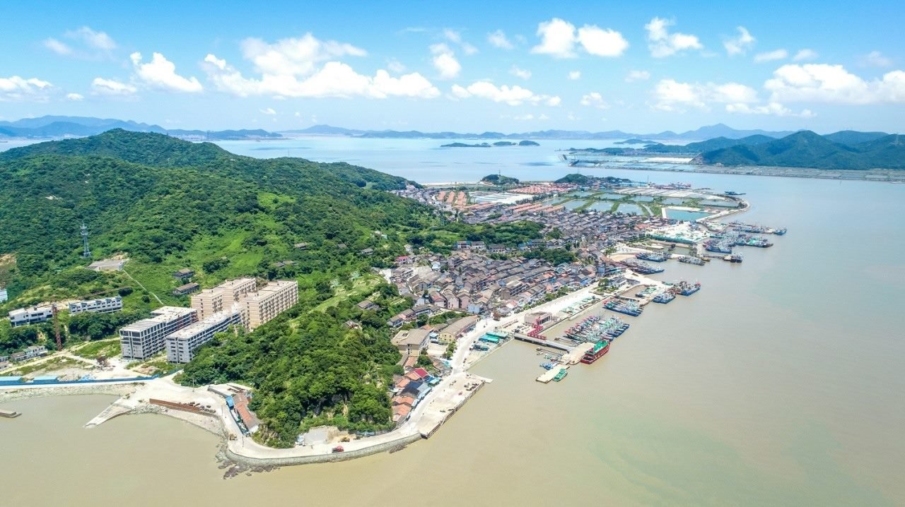 航拍視角看今日螞蟻島。螞蟻島管委會供圖