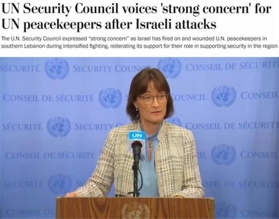 《華盛頓郵報》報道截圖（題圖為本月安理會輪值主席、瑞士常駐聯(lián)合國代表帕絲卡萊·貝里斯維爾）