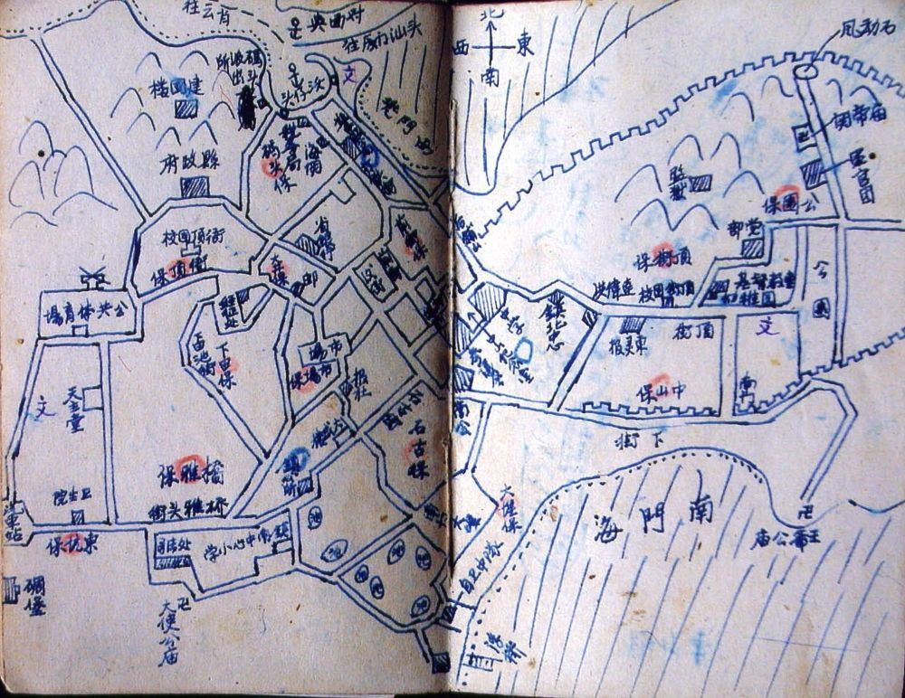 谷文昌在筆記本上繪制的東山建設規(guī)劃圖（資料照片）。