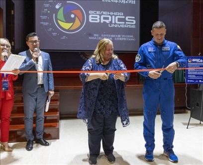 5月29日，“宇宙·金磚國家”圖片巡回展在北京舉辦。 北京俄羅斯文化中心供圖