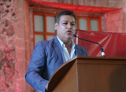 阿爾貝托·維拉致辭。主辦方供圖