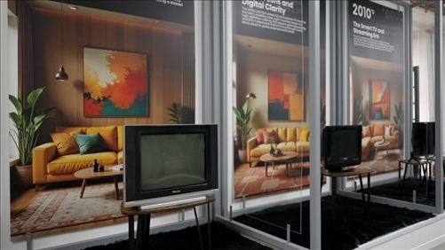 海信顯示技術(shù)展示畫(huà)作。海信南非公司供圖