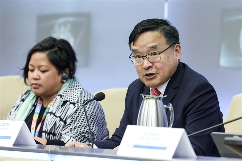 中國駐意大利大使賈桂德向與會者闡述全球發(fā)展倡議的深刻內(nèi)涵。主辦方供圖