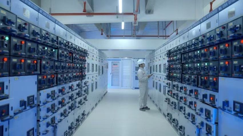 300兆瓦壓氣儲(chǔ)能示范工程低壓配電室。受訪者供圖