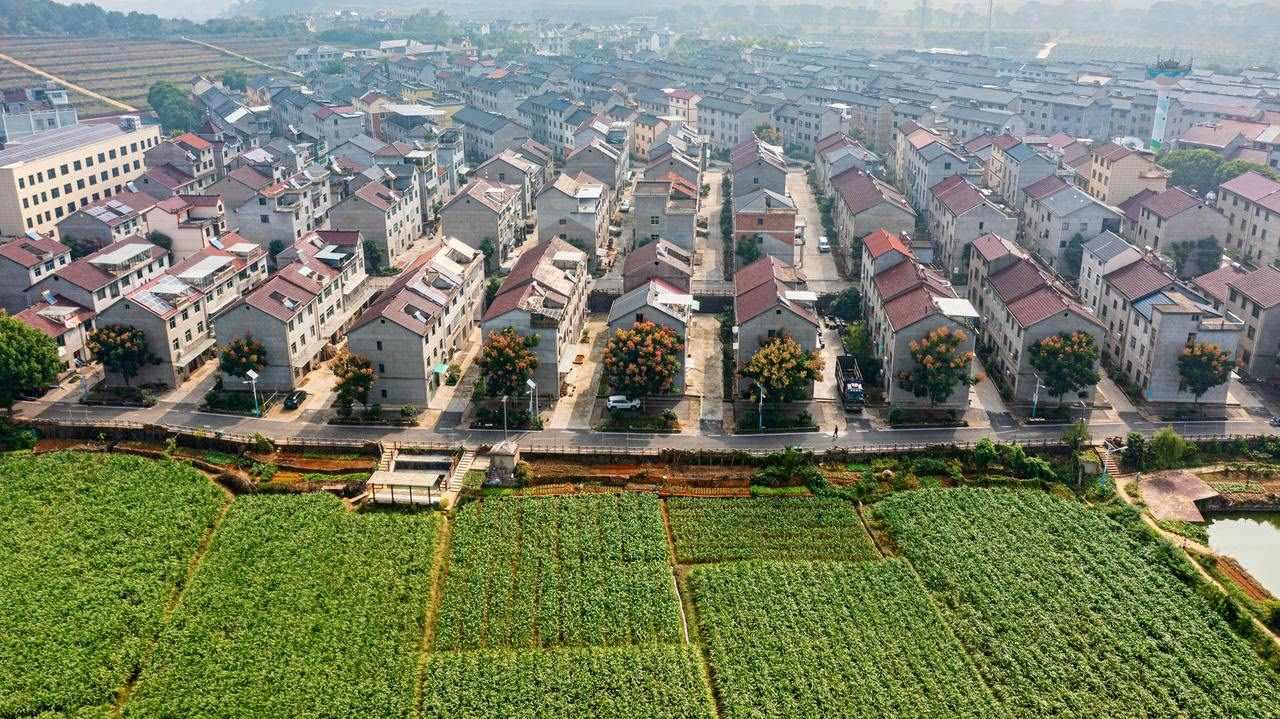 衢州市衢江區(qū)云溪鄉(xiāng)希望新村鳥瞰圖。衢州市衢江區(qū)委宣傳部 供圖