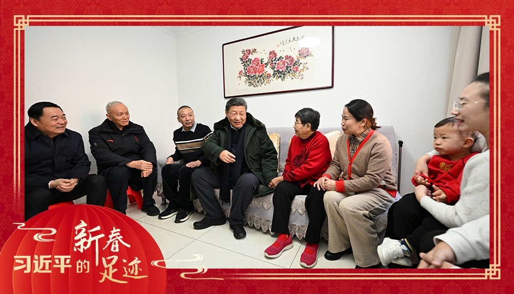 2025年1月23日，農(nóng)歷新年前夕，習(xí)近平總書記在遼寧沈陽大東區(qū)長安街道長安小區(qū)考察時，走進(jìn)居民郎素蘭家中看望。