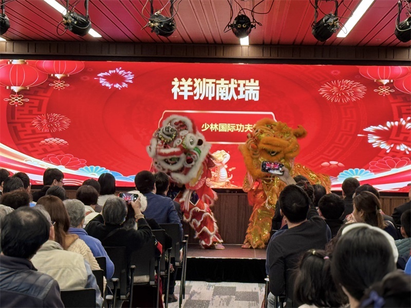 活動(dòng)現(xiàn)場(chǎng)舞獅表演。主辦方供圖