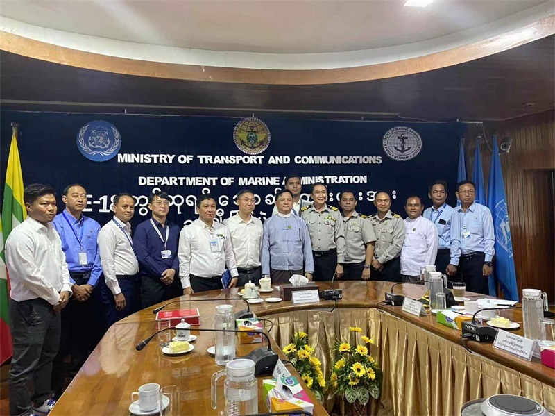 緬甸第18屆國家級港口設(shè)施安全聯(lián)合演習(xí)頒獎儀式現(xiàn)場。中緬油氣管道公司供圖