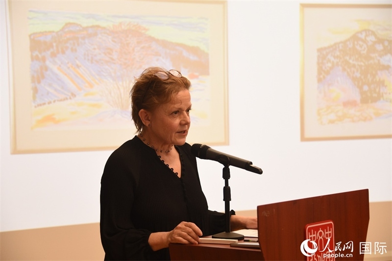 瑞典著名畫家比麗塔·穆爾的藝術(shù)講座。人民網(wǎng)記者 殷淼攝