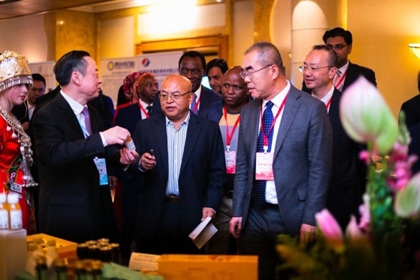 與會嘉賓走訪特色展臺。南非貴州商會供圖